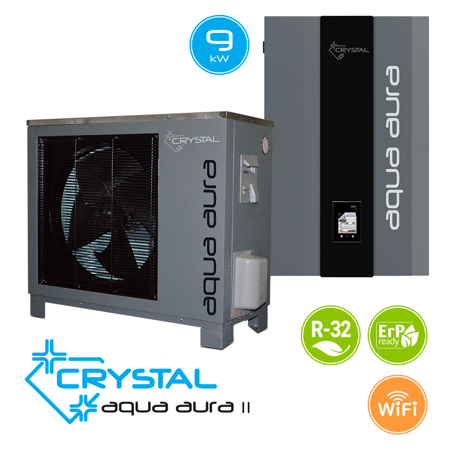 Инверторна термопомпа въздух-вода Crystal Aqua Aura II 9S